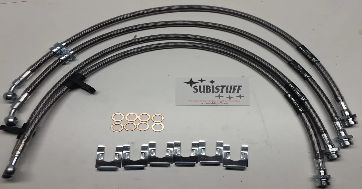 subaru rear brake line replacement